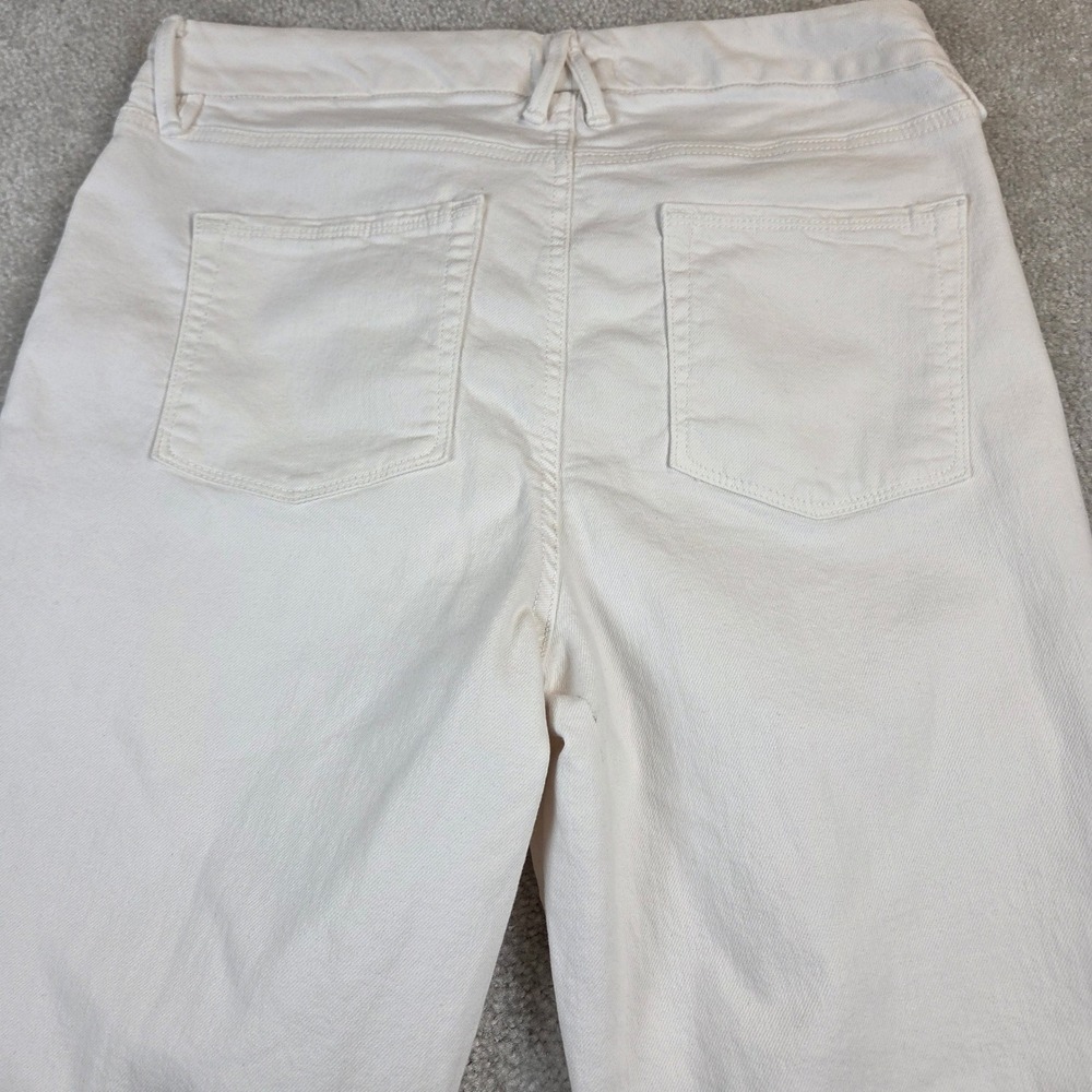 Good American Good Classic Boot Jeans Cloud White High Rise Size 14/32 GCLB046T - Picture 3 of 9